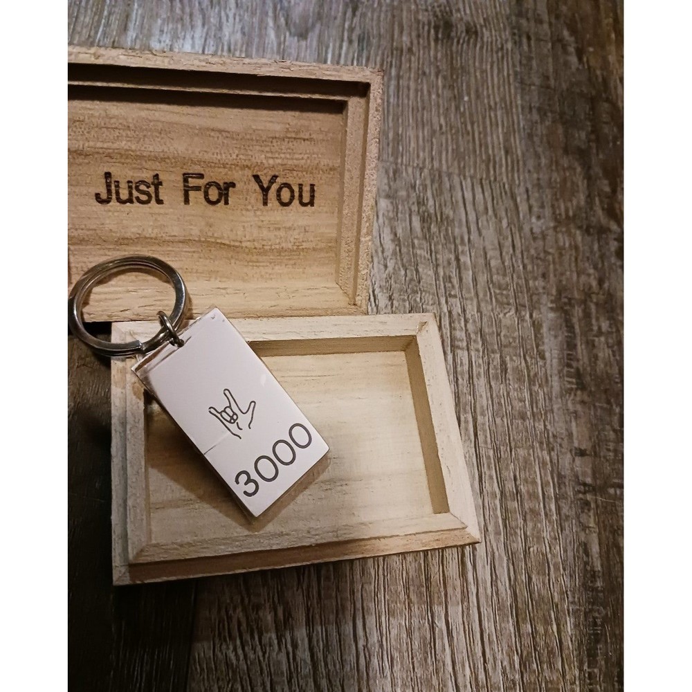 I Love You 3000 ASL Keychain